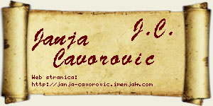 Janja Čavorović vizit kartica